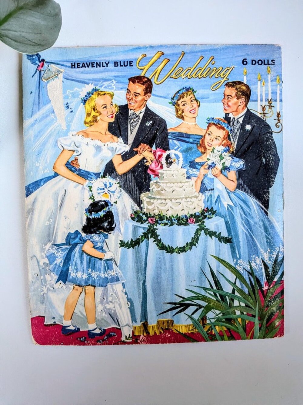 3/$100✨Vintage 1960s Wedding Paper Doll Set Complete with Folder | 6 Dolls